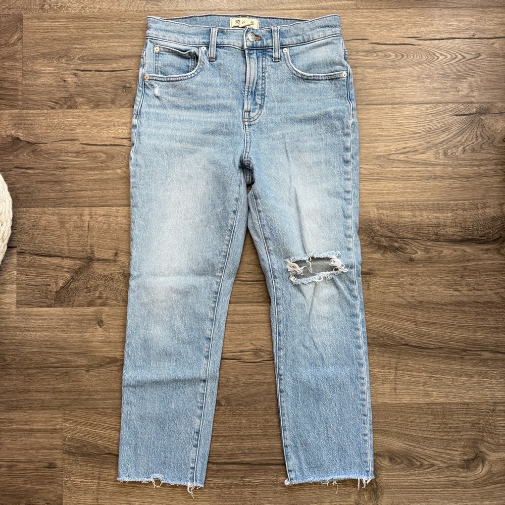 Madewell The Perfect Vintage Jean Light Denim Distressed 28 Petite Women